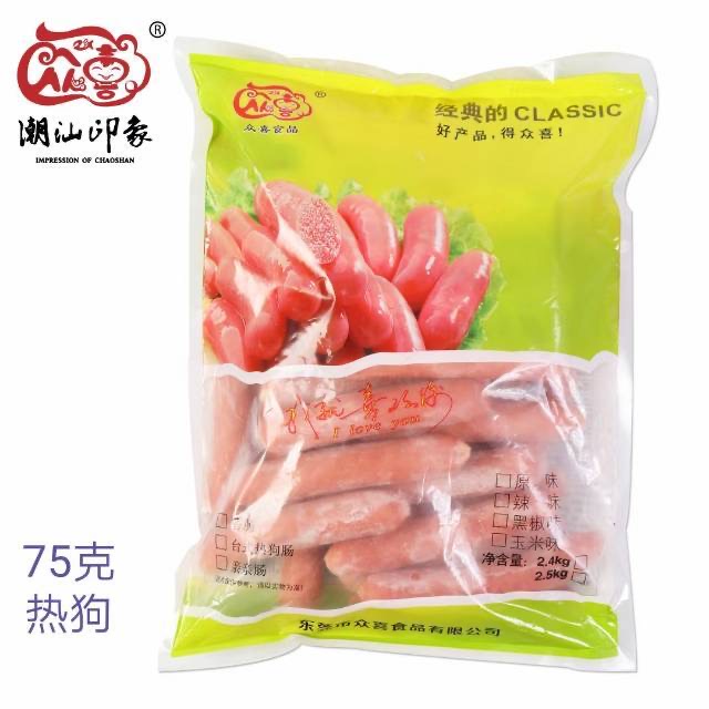 台式热狗肠，规格是75克5斤装